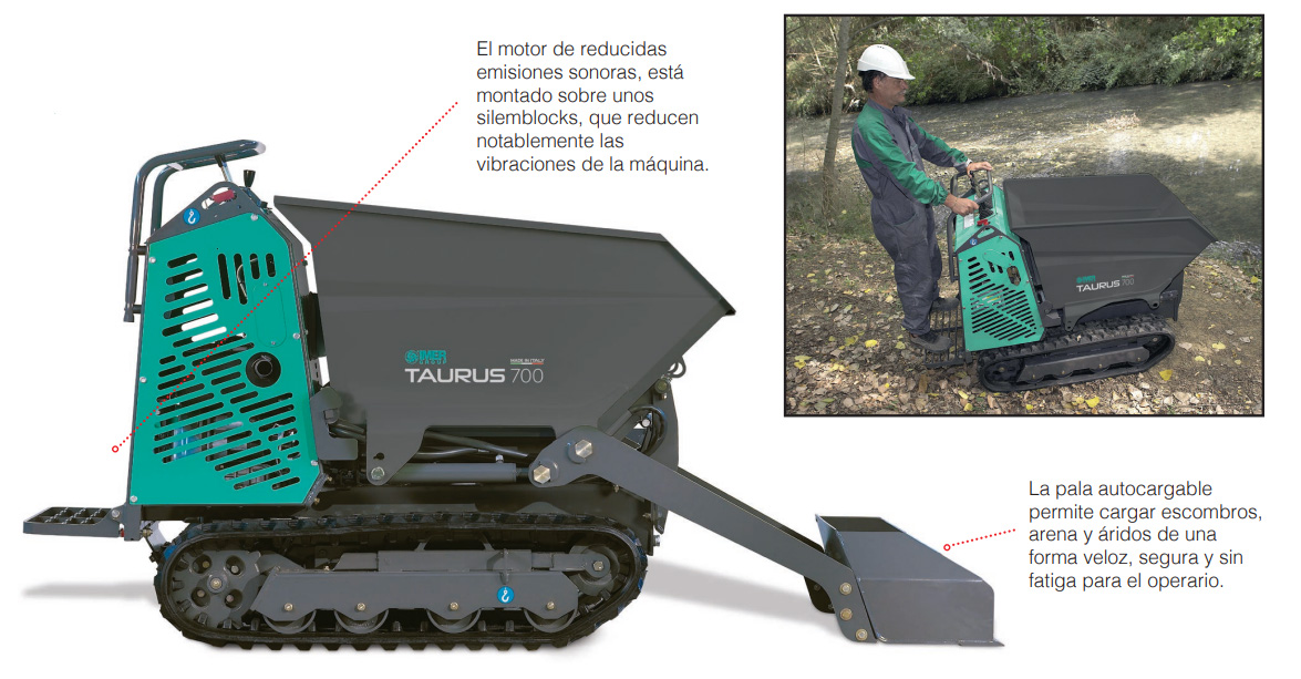 Mini dumper con pala Imer Iberica Taurus 700